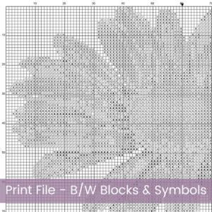 April Birth Month Flower Counted Cross Stitch PDF Pattern
