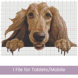 Afghan Hound Cross Stitch Pattern