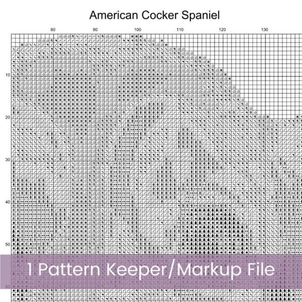 American Cocker Spaniel Cross Stitch Pattern