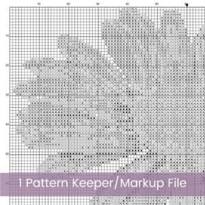 April Birth Month Flower Counted Cross Stitch PDF Pattern