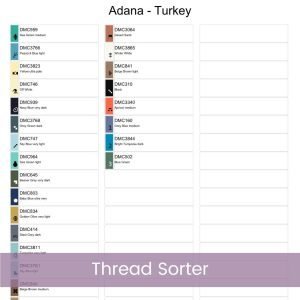 Adana Türkiye Travel Poster Cross Stitch Pattern, Vintage Poster Cross Stitch Chart, Instant Download, Vintage Travel Art, Full Coverage
