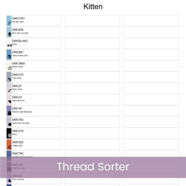 Baby Kitten Cross Stitch Pattern