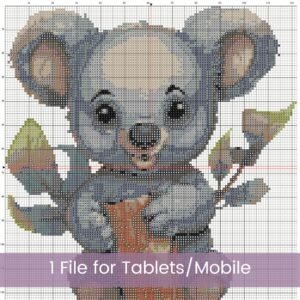 Baby Koala Cross Stitch Pattern