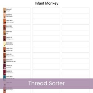Baby Monkey Cross Stitch Pattern