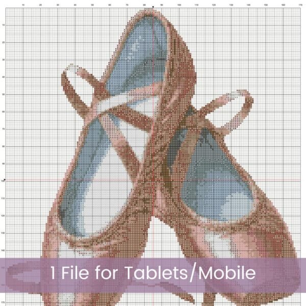 Ballet Slippers Cross Stitch Pattern
