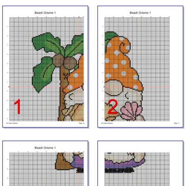 Beach Gnomes Cross Stitch Pattern Collection