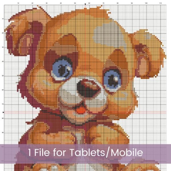 Baby Bear Cub Cross Stitch Pattern