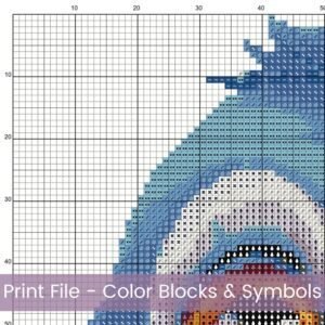 Baby Blue Bird Chick Cross Stitch Pattern