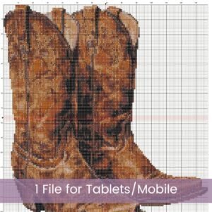 Cowboy Boots Cross Stitch Pattern