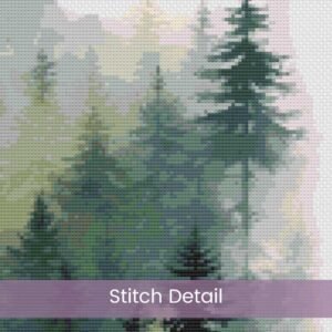 Forest & Mountains Cross Stitch Pattern