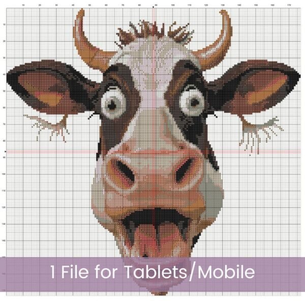 Funny Cow Cross Stitch Pattern