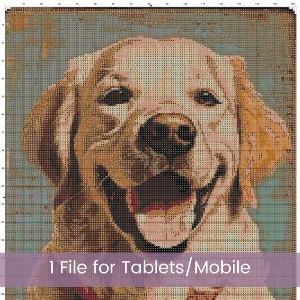 Golden Retriever Cross Stitch Pattern