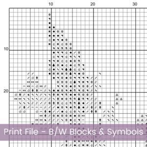 July Birth Month Flower Counted Cross Stitch Pattern, Larkspur Cross Stitch Pattern, Instant Download, Modern Floral Cross Stitch Gift