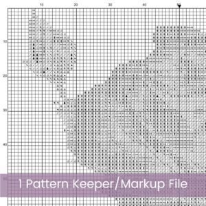 June Birth Month Flower Counted Cross Stitch Pattern, Rose Cross Stitch Pattern, Instant Download, Modern Floral Cross Stitch Gift