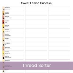 Lemon Cupcake Cross Stitch Pattern, Cupcake Embroidery, Dessert Cross Stitch, Sweet Treats Decor, Kitchen Stitch Pattern, Bakery Wall Art