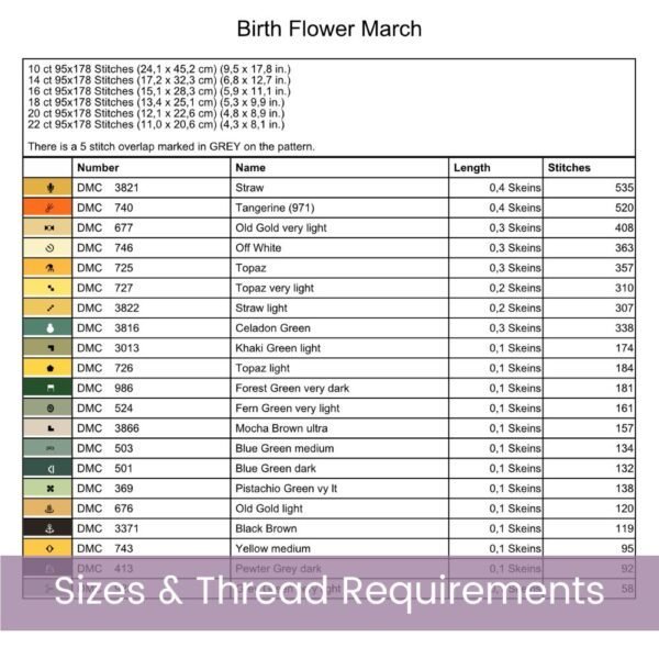 March Birth Month Flower Counted Cross Stitch PDF Pattern, Daffodil Cross Stitch Pattern, Instant Download, Modern Floral Cross Stitch Gift