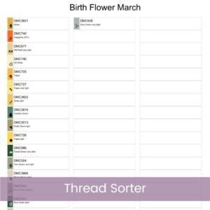 March Birth Month Flower Counted Cross Stitch PDF Pattern, Daffodil Cross Stitch Pattern, Instant Download, Modern Floral Cross Stitch Gift