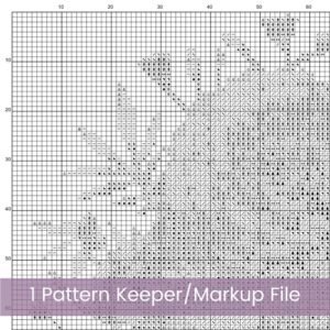 Marigold Heart Counted Cross Stitch PDF Pattern, October Flower Birth Month Heart Cross Stitch Pattern, Flowers Pattern, Instant Download
