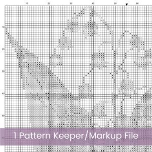 May Birth Month Flower Counted Cross Stitch Pattern, Lily-of-the-Valley Cross Stitch Pattern, Instant Download, Modern Floral Cross Stitch