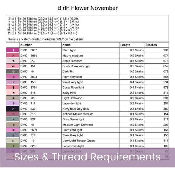 November Birth Month Flower Counted Cross Stitch Pattern, Chrysanthemum Cross Stitch Pattern, Instant Download, Modern Floral Cross Stitch