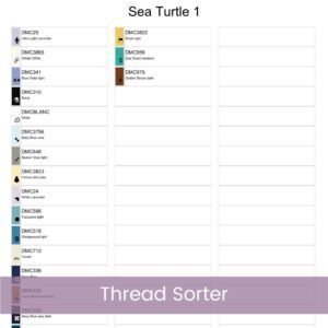 Sea Turtle Cross Stitch Pattern, Ocean Marine Life Beach Watercolor Embroidery, Handmade Coastal Ocean Art Cross Stitch, Nautical Decor Gift