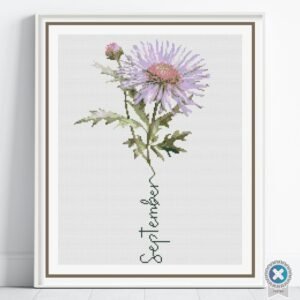 September Birth Month Flower Pattern