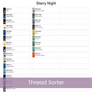 Starry Night Cross Stitch Pattern / van Gogh Starry Night Digital PDF Cross Stitch Pattern Download / Pattern Keeper & iBook files included