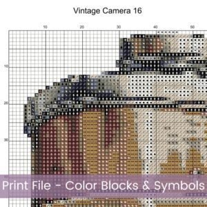 Vintage Camera Cross Stitch Pattern, Retro Photography Embroidery, Antique Camera Decor, Rustic Handmade Camera Art, Photography Lover Gift