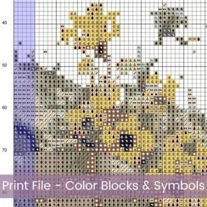 Vintage Truck cross stitch Pattern, Floral Country Truck Farmhouse Embroidery Decor, Yellow Flowers Rustic Needlework, Cottagecore Stitching