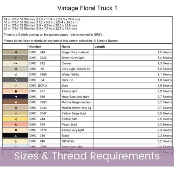Vintage Truck cross stitch Pattern, Floral Country Truck Farmhouse Embroidery Decor, Yellow Flowers Rustic Needlework, Cottagecore Stitching