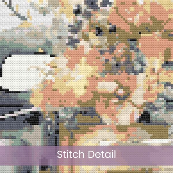 Vintage Truck Cross Stitch Pattern, Floral Country Truck Farmhouse Embroidery Decor, Yellow Flowers Rustic Needlework, Cottagecore Stitching