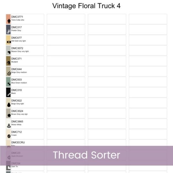 Vintage Truck Cross Stitch Pattern, Floral Country Truck Farmhouse Embroidery Decor, Yellow Flowers Rustic Needlework, Cottagecore Stitching