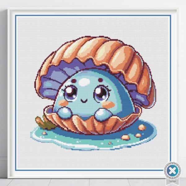 Baby Clam Cross Stitch Pattern