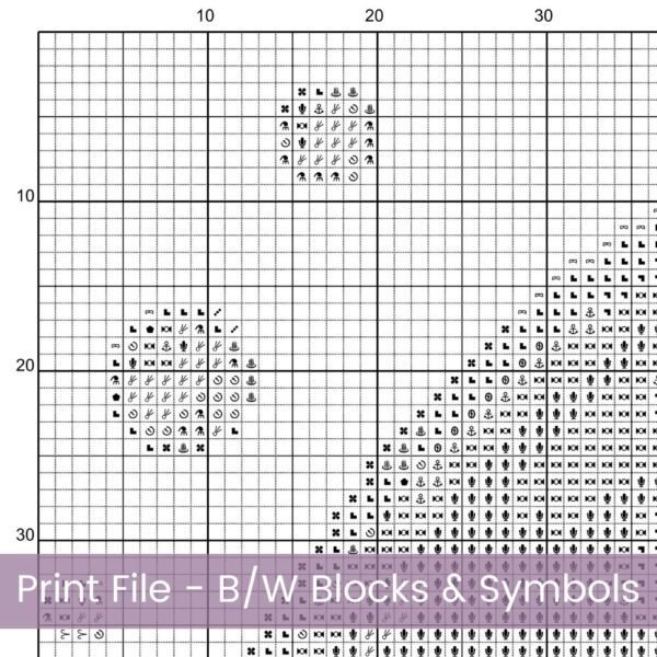Baby Jellyfish Cross Stitch Pattern