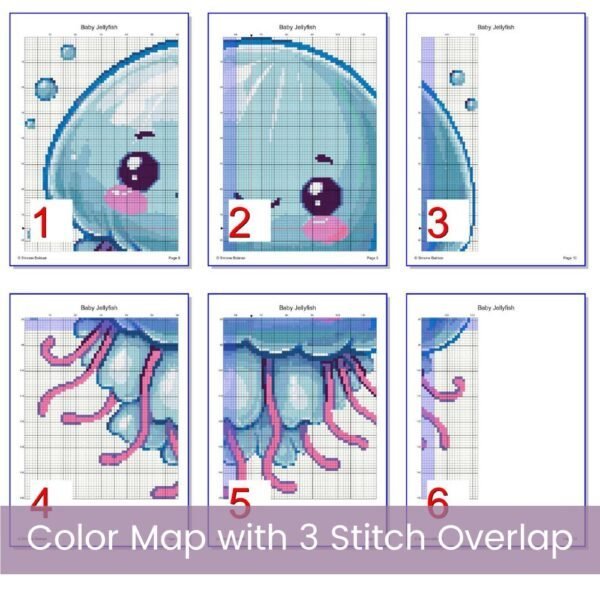 Baby Jellyfish Cross Stitch Pattern