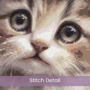 Flower Kitten Cross Stitch Pattern