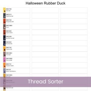 Halloween Rubber Duck Cross Stitch Pattern, Cute Rubber Duck Halloween Cross Stitch Pattern, Instant Download, Pattern Keeper file included