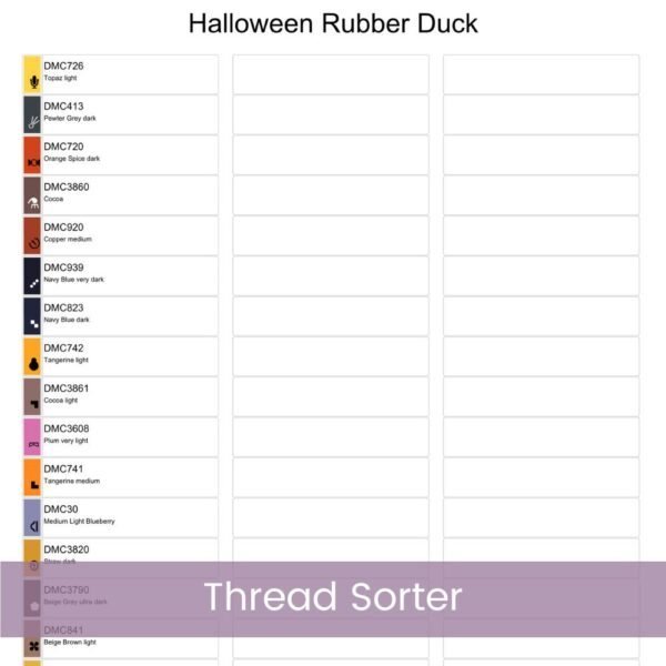 Halloween Rubber Duck Cross Stitch Pattern, Cute Rubber Duck Halloween Cross Stitch Pattern, Instant Download, Pattern Keeper file included