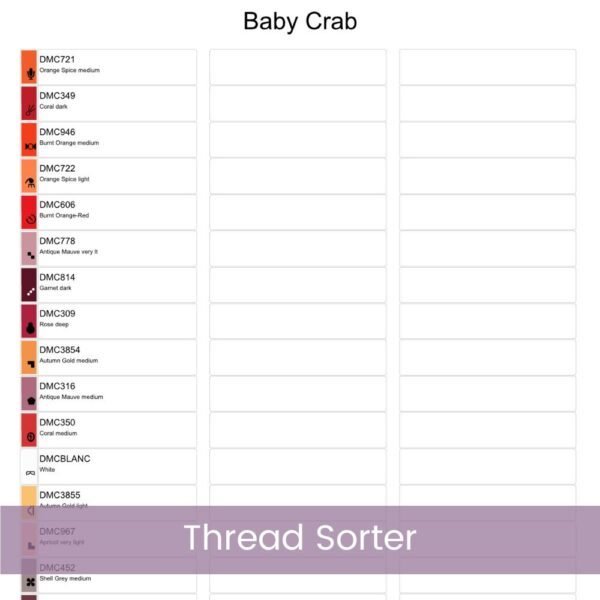 Baby Crab Cross Stitch Pattern