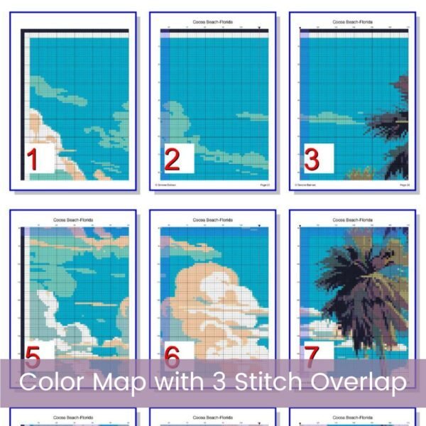 Cocoa Beach Travel Poster Pattern