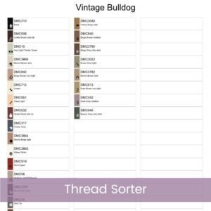 English Bulldog Cross Stitch Pattern