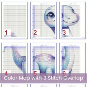 Baby Brontosaurus Cross Stitch Pattern