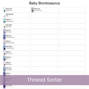 Baby Brontosaurus Cross Stitch Pattern