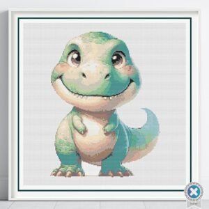 Baby T-Rex Cross Stitch Pattern