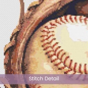 Baseball and Glove Cross Stitch Pattern