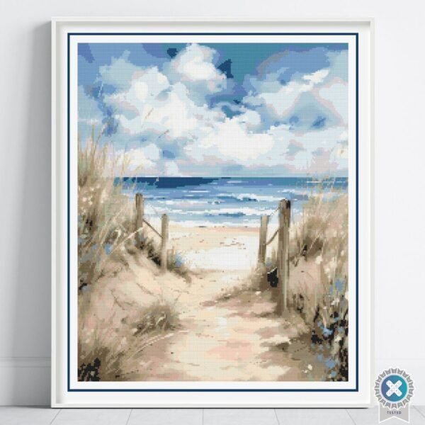 Beach Panorama Cross Stitch Pattern