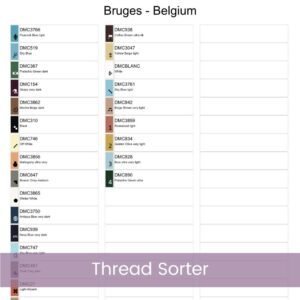 Bruges Travel Poster Cross Stitch Pattern, Retro Belgium Cityscape Design, Bruges Decor Art, Vintage Cityscape Stitch, Handmade Travel Decor