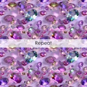 Soft Violet Gems Seamless Pattern, Printable Seamless Digital Paper Pack 12x12in, Commercial Use, Sublimation, Card Making, Crafting