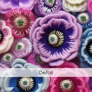 Anemone Flowers Seamless Pattern | Printable Seamless Digital Paper Pack 12x12in | Commercial Use | Sublimation | Card Making | Crafting
