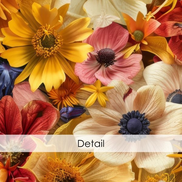 Dried Flowers Seamless Pattern | Printable Seamless Digital Paper 12x12in | Commercial Use | Sublimation | Card Making | Crafting